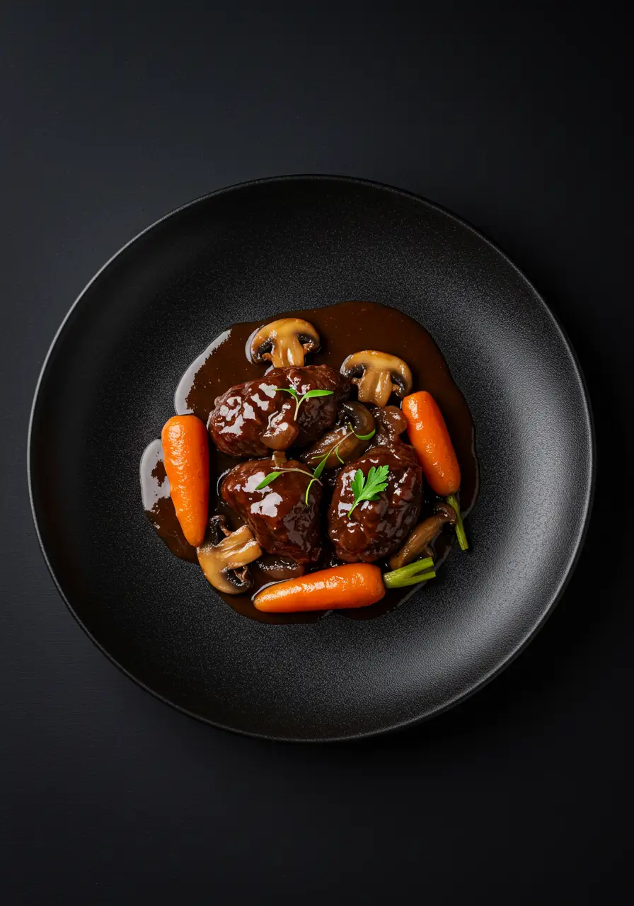 Recette traditionnelle du boeuf bourguignon en 3 étapes