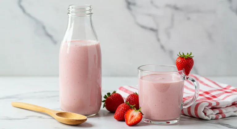 Lait à la fraise