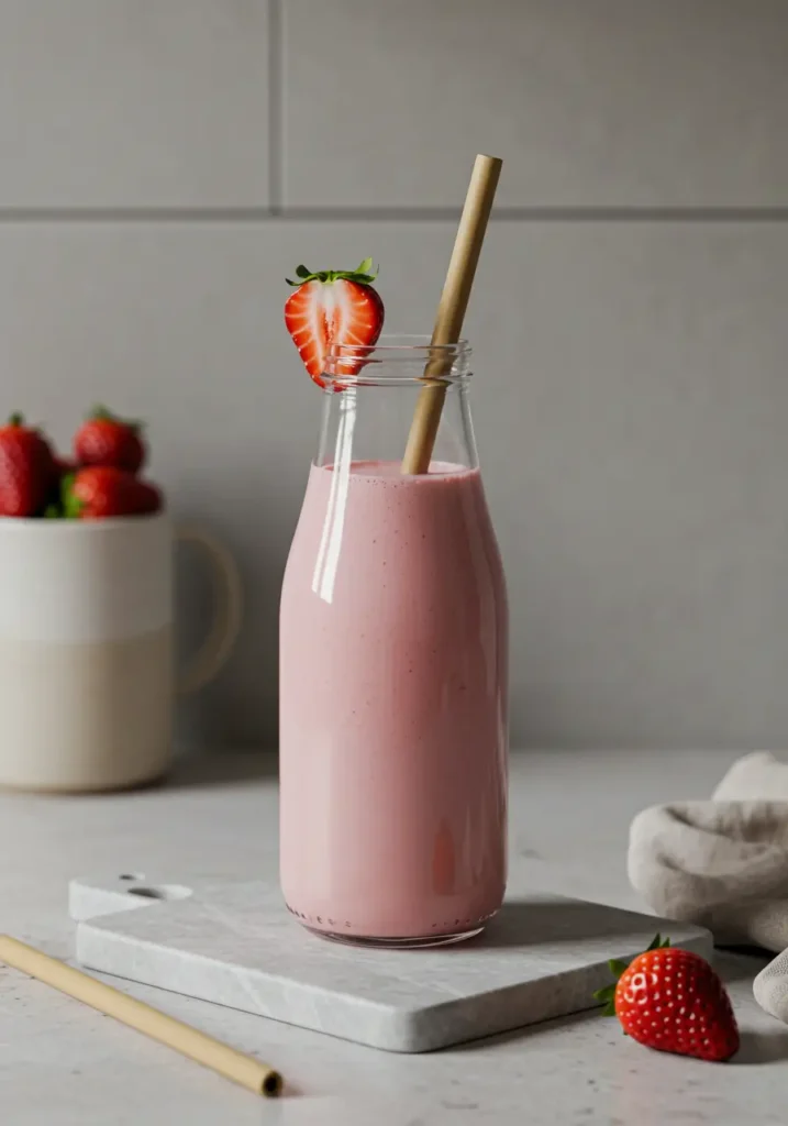 Lait à la fraise