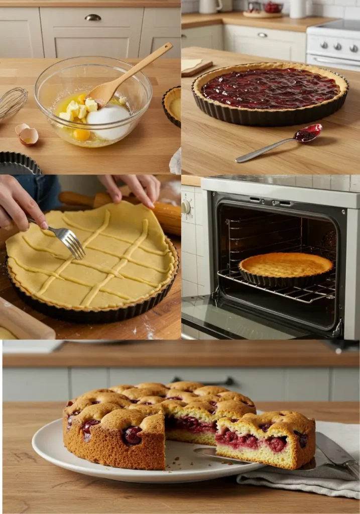 Gâteau basque aux cerises