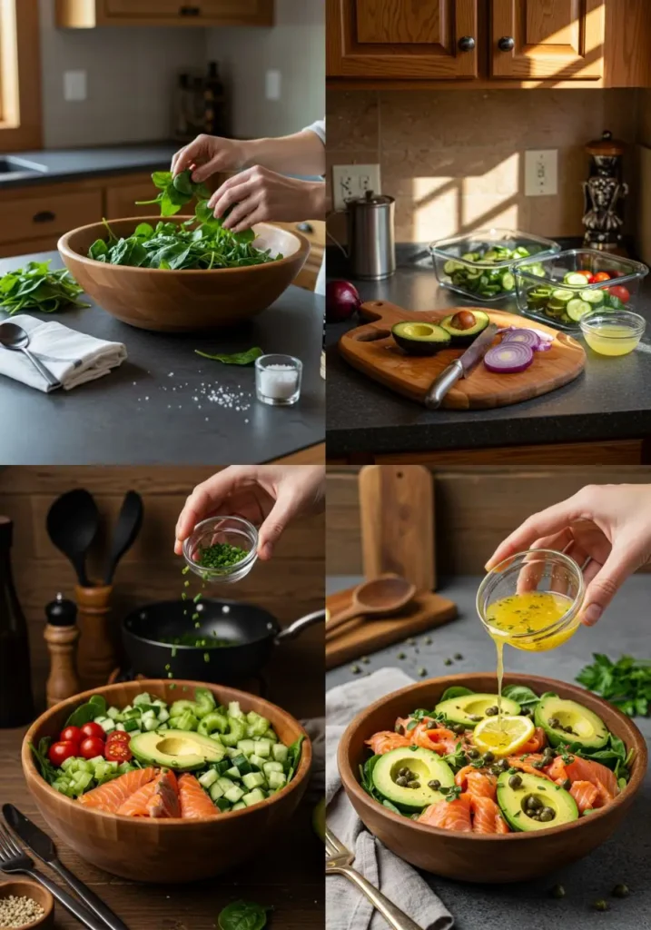 Salade de saumon et avocat