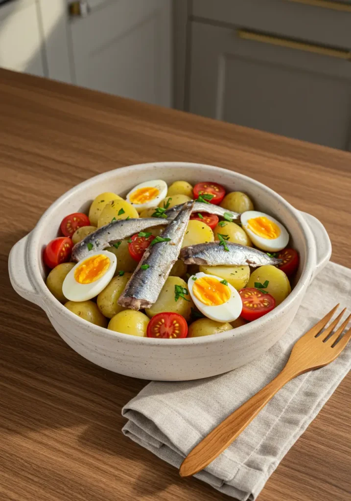 Salade pommes de terre sardines