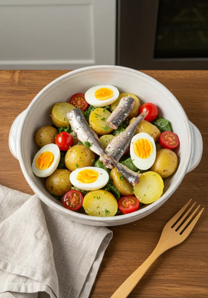Salade pommes de terre sardines
