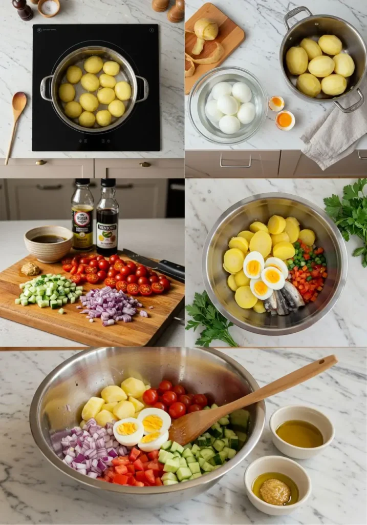 Salade pommes de terre sardines