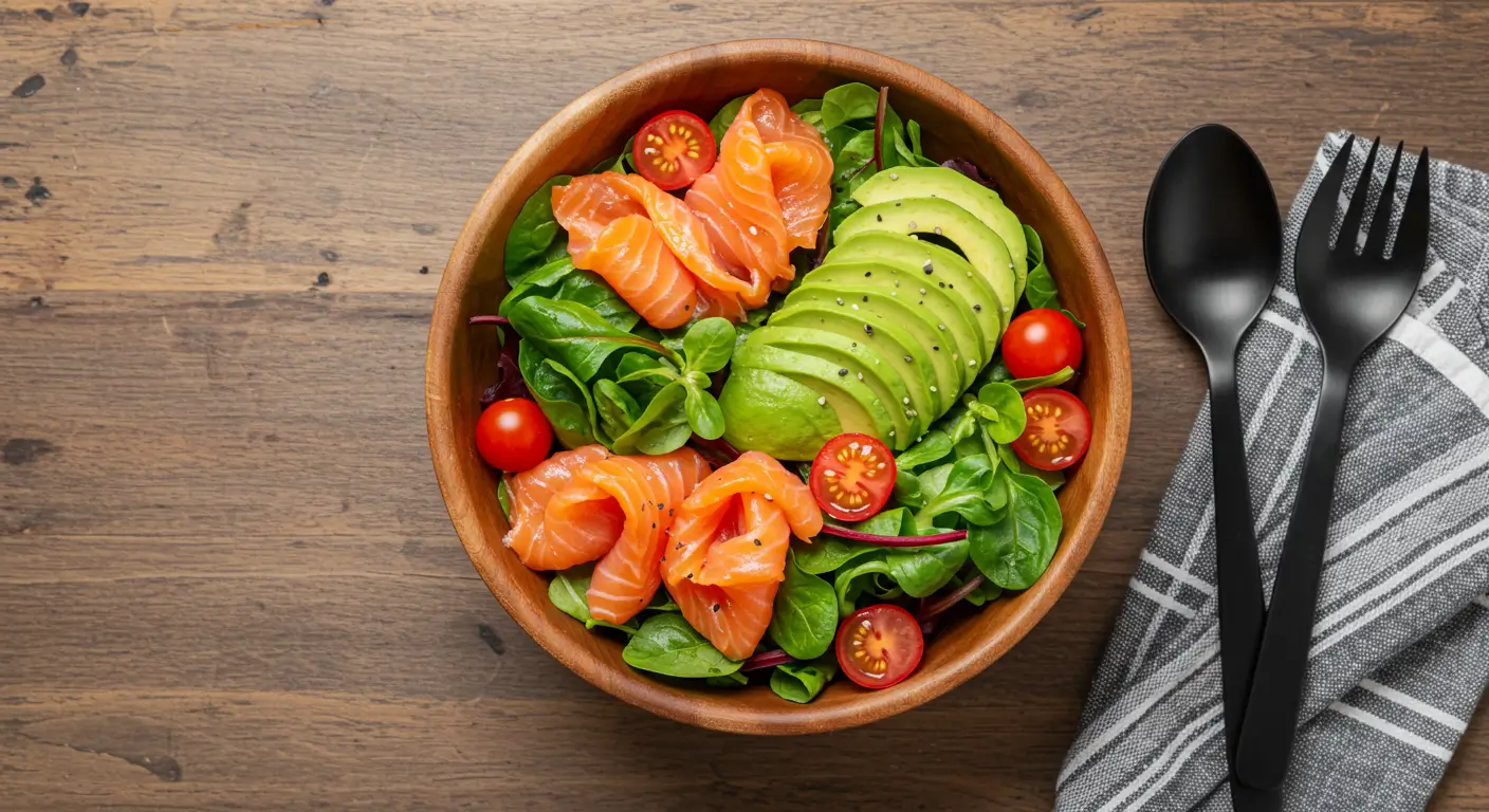Salade de saumon et avocat