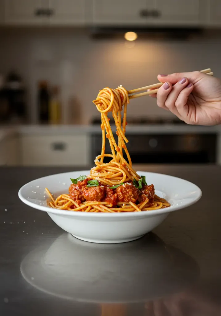Spaghetti aux saucisses