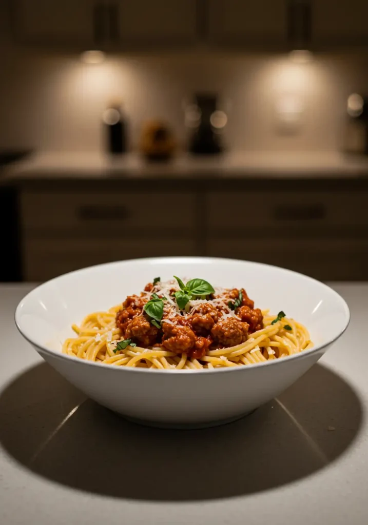 Spaghetti aux saucisses