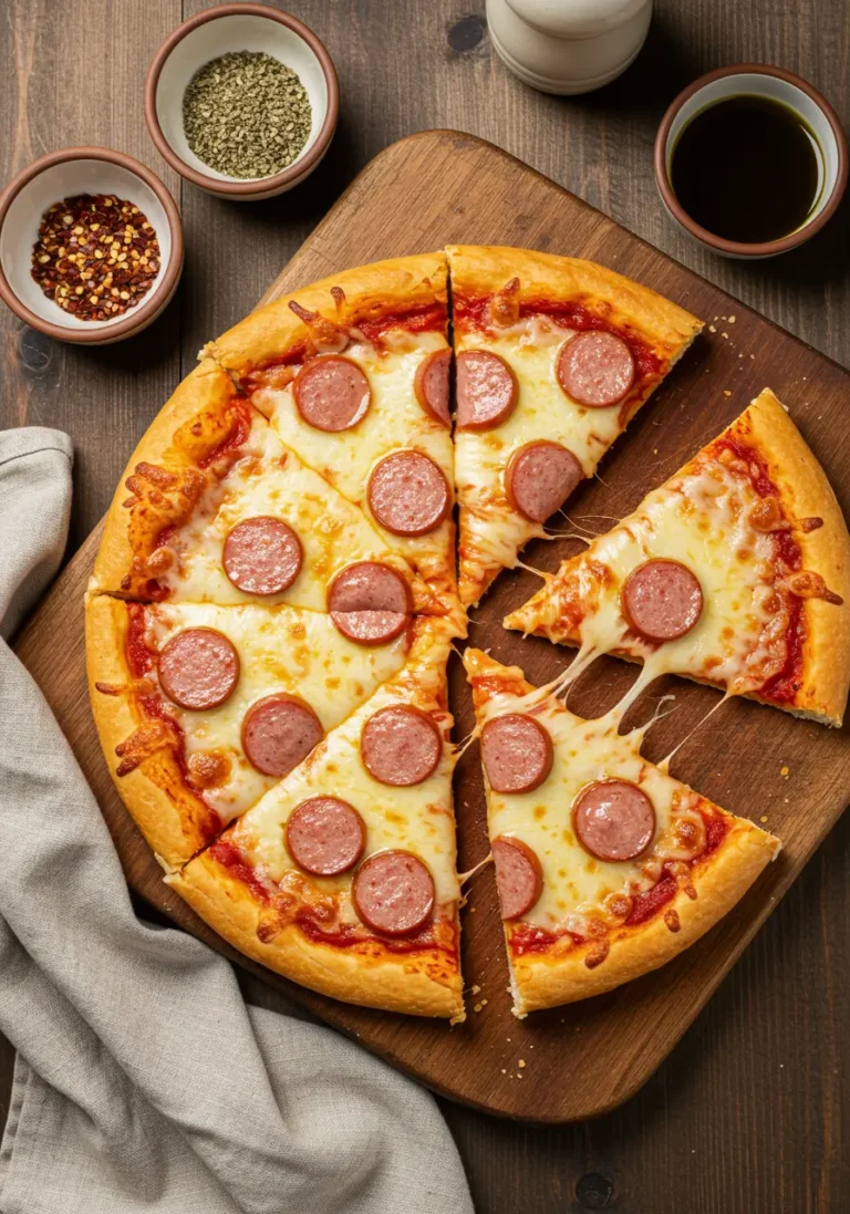 pizza au saucisse