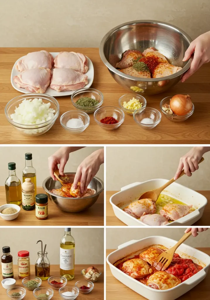 Hauts de cuisse de poulet au four