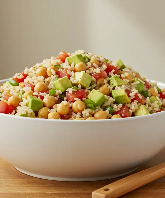 Salade de riz vegan