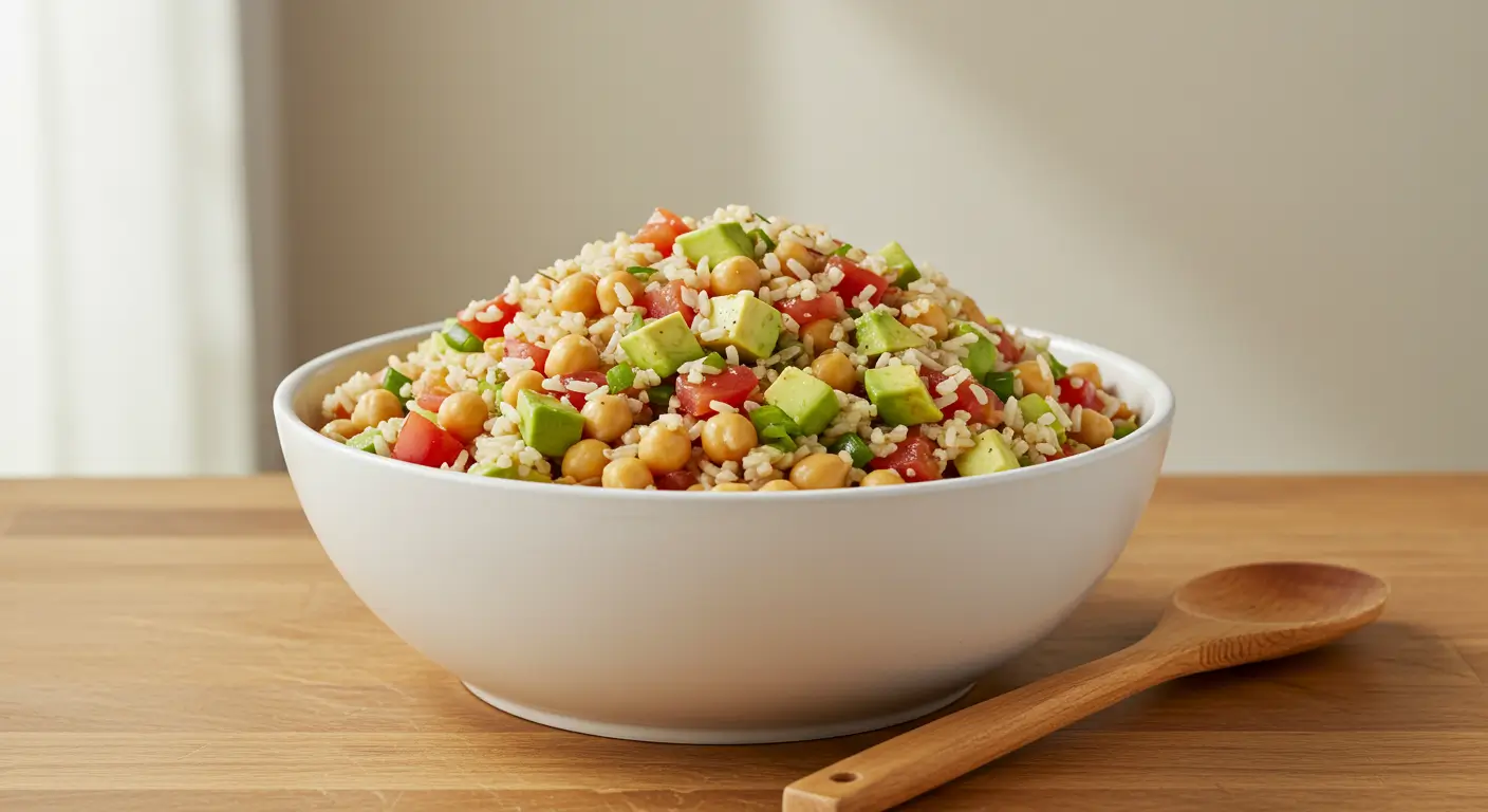 Salade de riz vegan