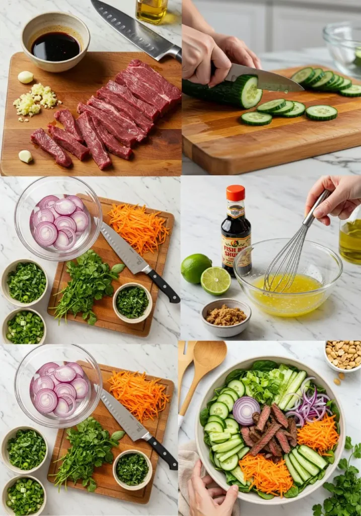 Salade d'émincé de bœuf