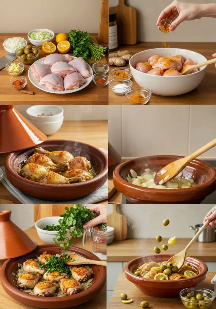 Tajine de poulet aux olives