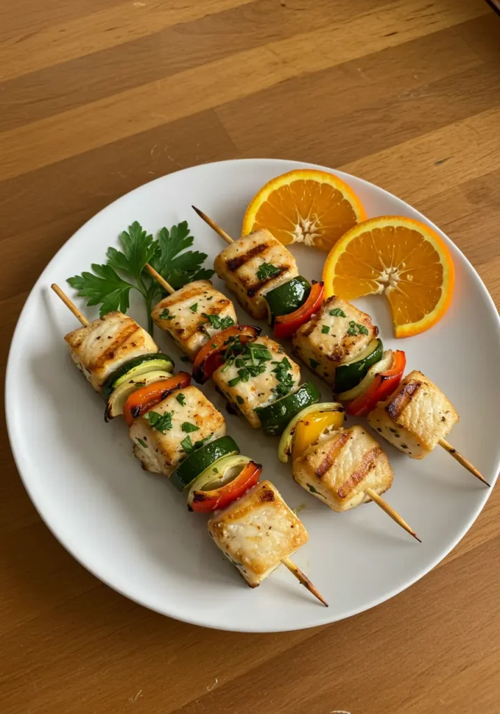 brochettes de poisson
