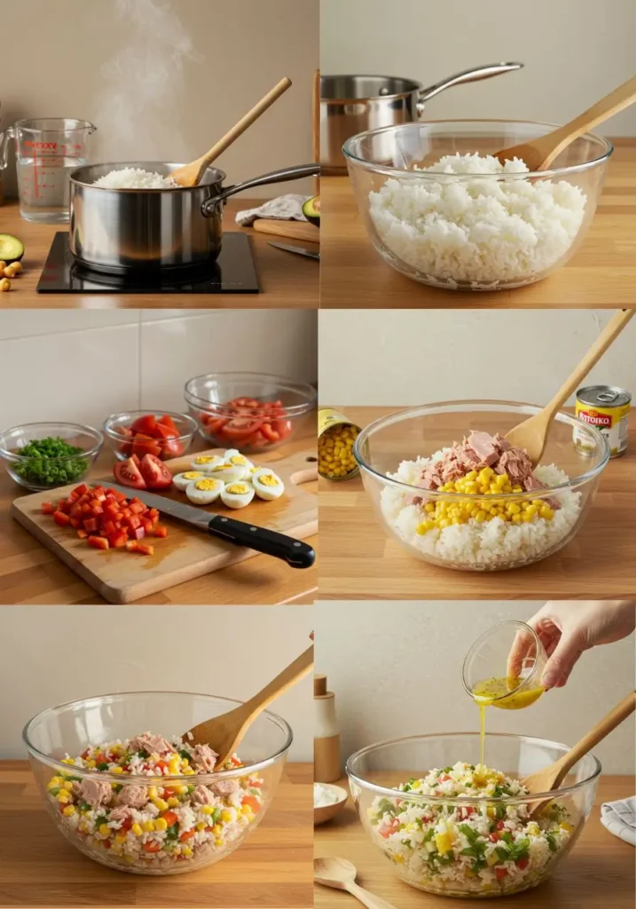 salade de riz froide