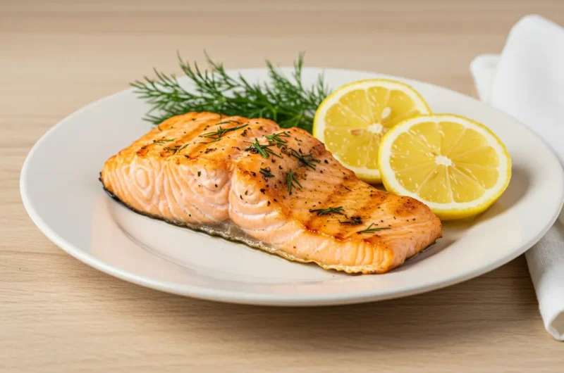 Saumon grillé au four avec herbes et citron : Léger et délicieux