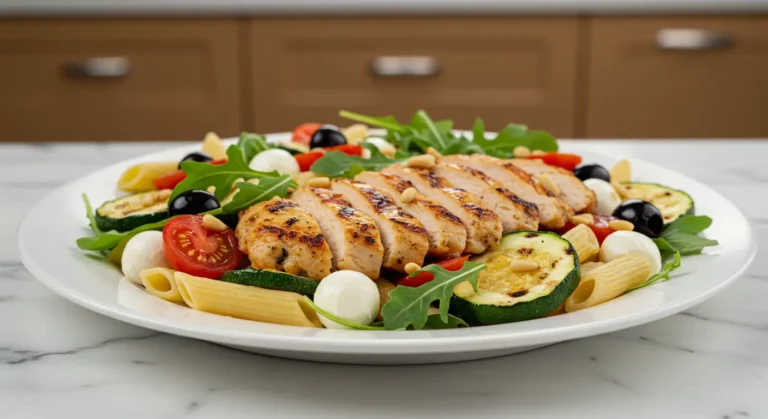 Salade de pâtes au poulet grillé