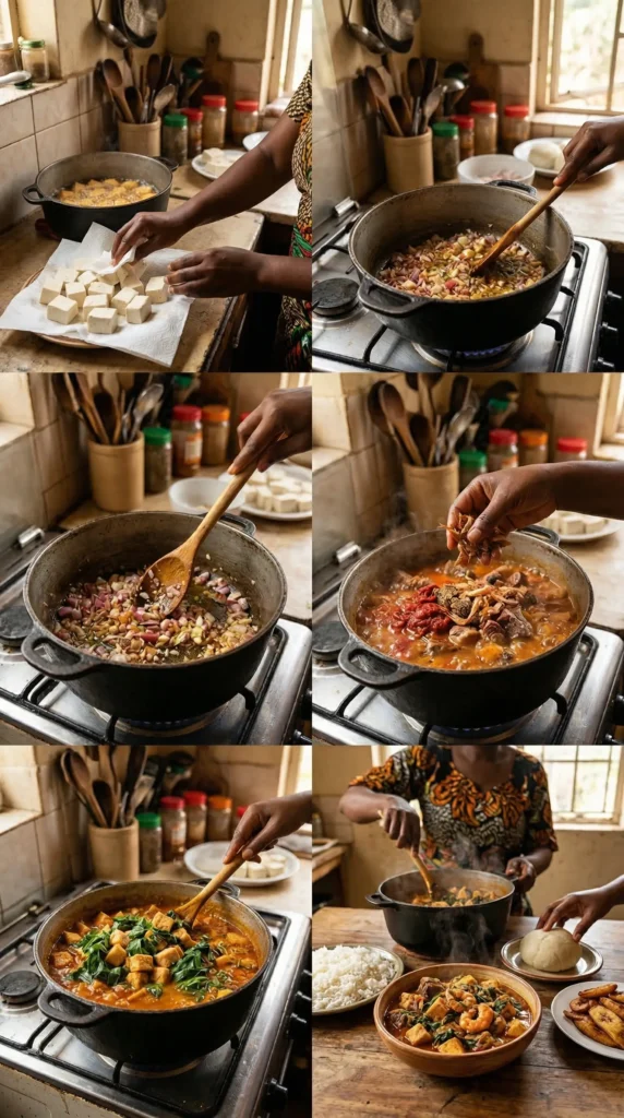 Préparation d'un plat savoureux