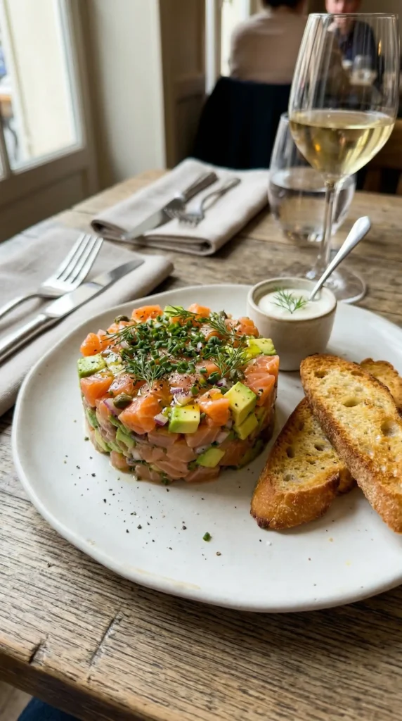 Tartare aux deux saumons et avocat