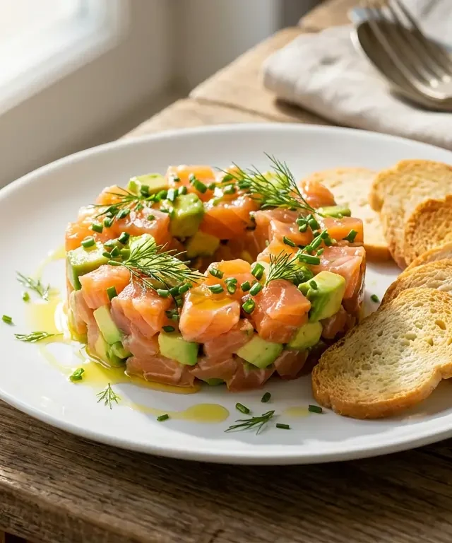 Tartare aux deux saumons et avocat