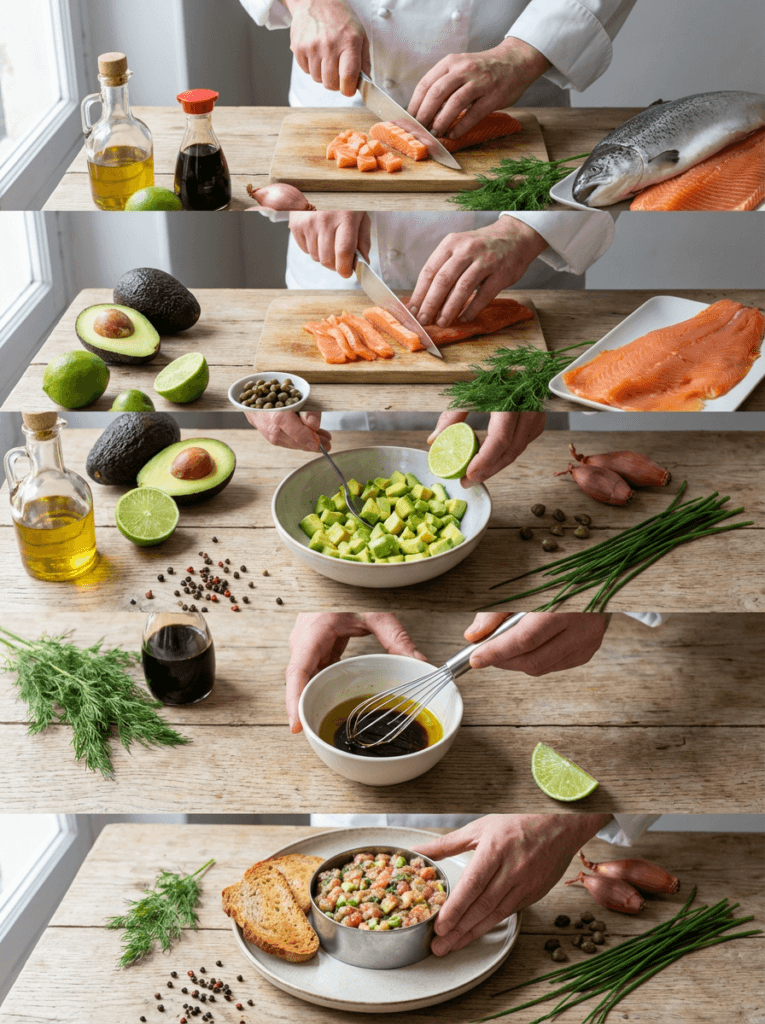 Tartare aux deux saumons et avocat