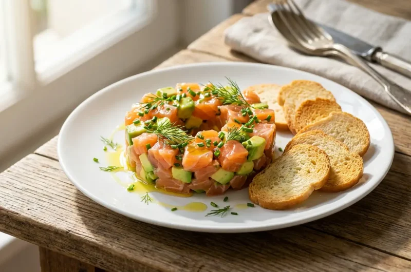 Tartare aux deux saumons et avocat en 5 min