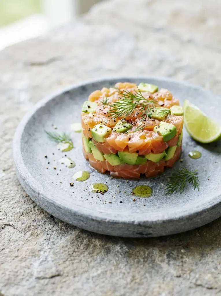 Tartare aux deux saumons et avocat